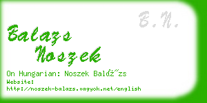 balazs noszek business card